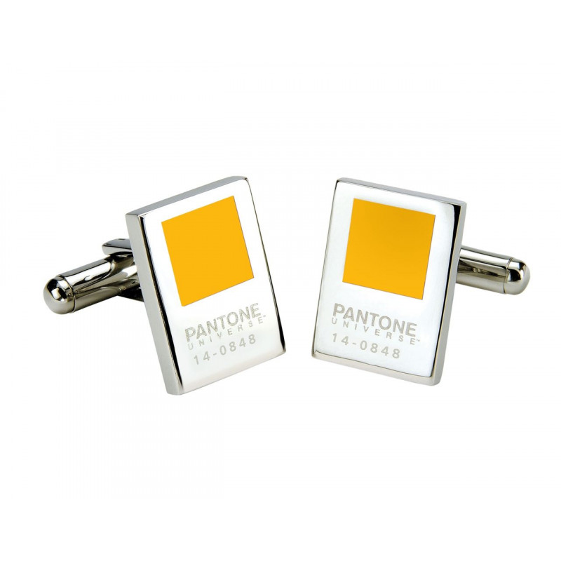 Boutons de manchette Pantone jaune orangé