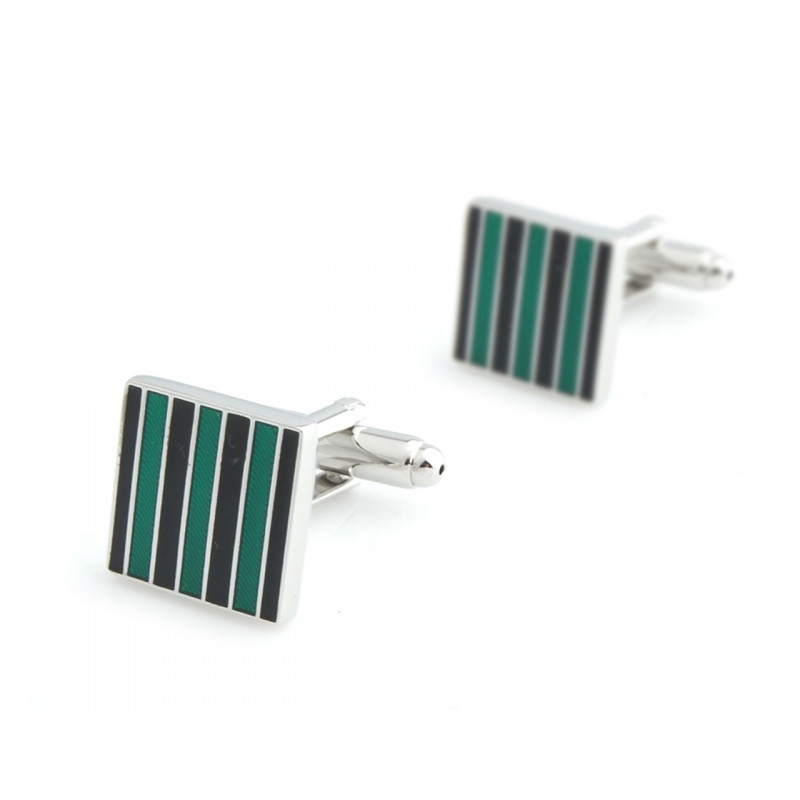 Lighthouse Green Stripe Cufflinks