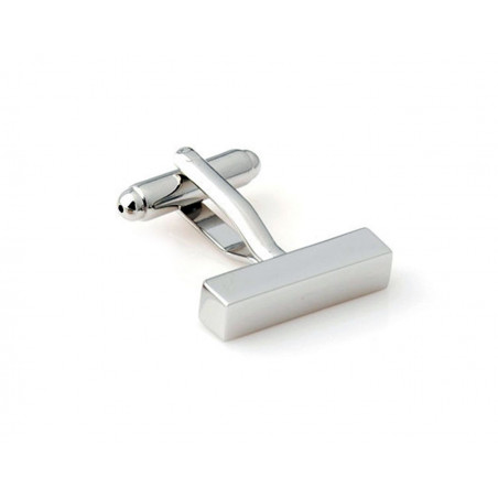 No Time Silver Bar Cufflinks