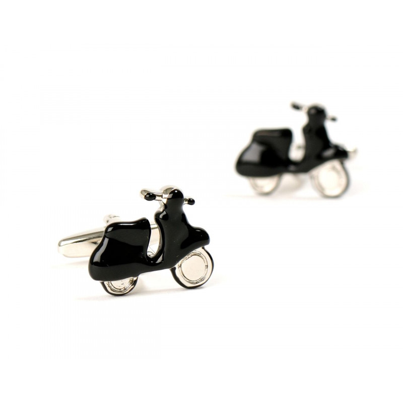 Boutons de manchette boutons de manchette Vespa noire
