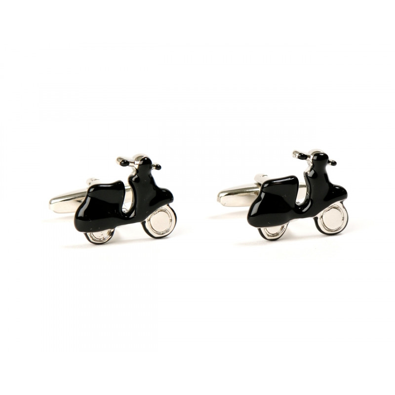 Boutons de manchette boutons de manchette Vespa noire