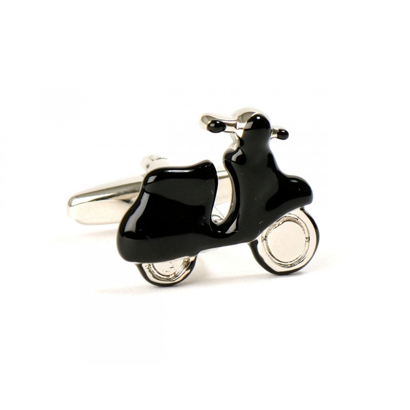 Boutons de manchette boutons de manchette Vespa noire