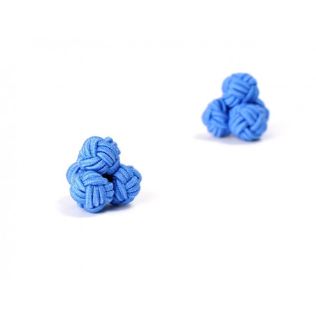 Managua Blue Silk Knot Cufflinks