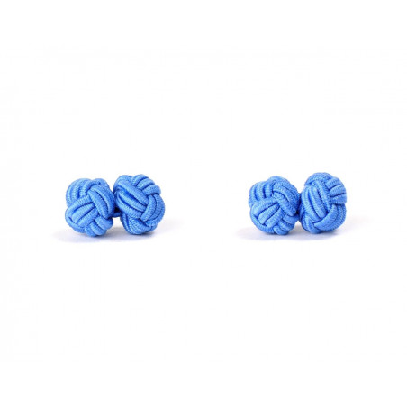 Managua Blue Silk Knot Cufflinks