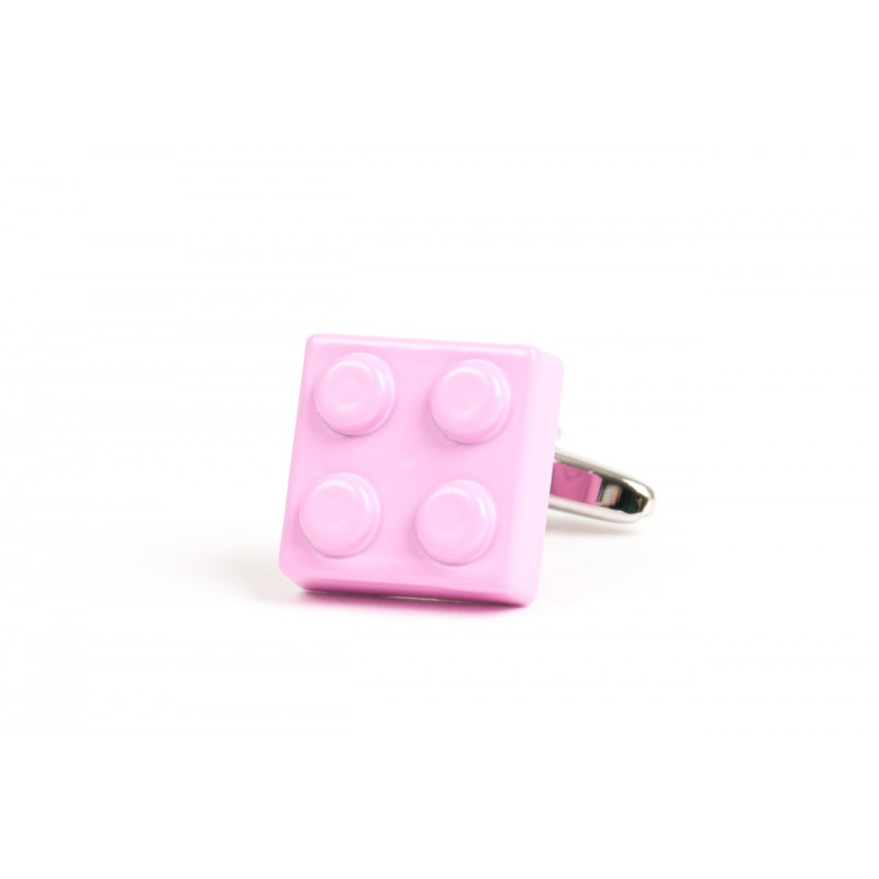 Boutons de manchette Lego rose clair