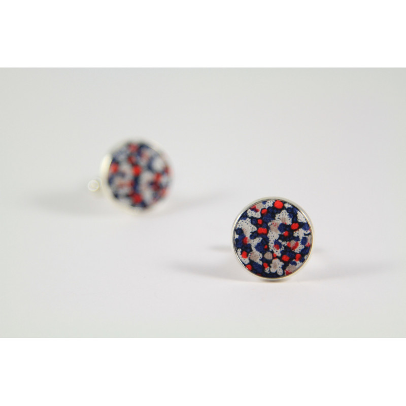 Boutons de manchette Liberty© Pepper bleu et rouge