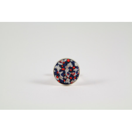 Liberty Fabric Cufflinks (Blue & Red)