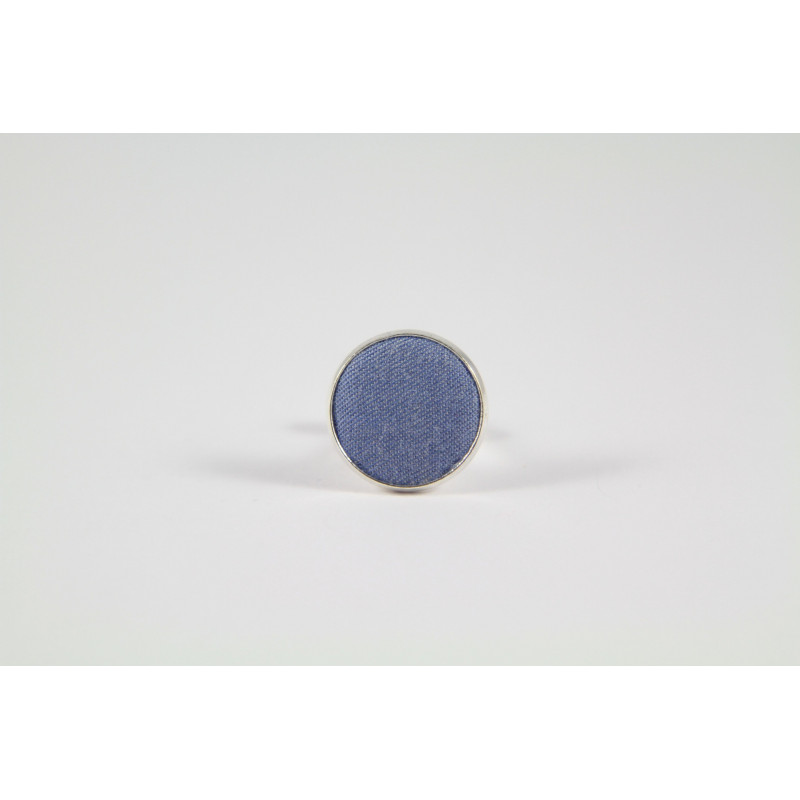 Boutons de manchette Tissu chambray bleu