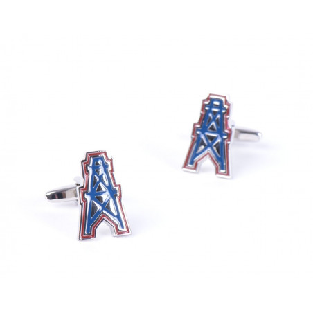 "Black Gold" Oil Derrick Cufflinks
