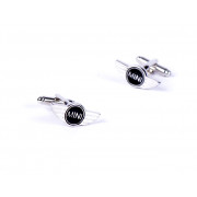 Boutons De Manchette MINI Cooper - Plaqué Chromé Et émail Noir, Neufs Avec étiquettes, Cadeau Pour Conducteur