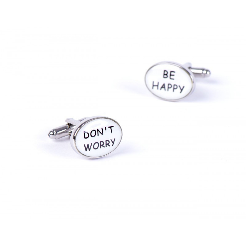 Boutons de manchette Don't Worry Be Happy