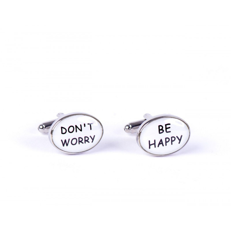 Boutons de manchette Don't Worry Be Happy
