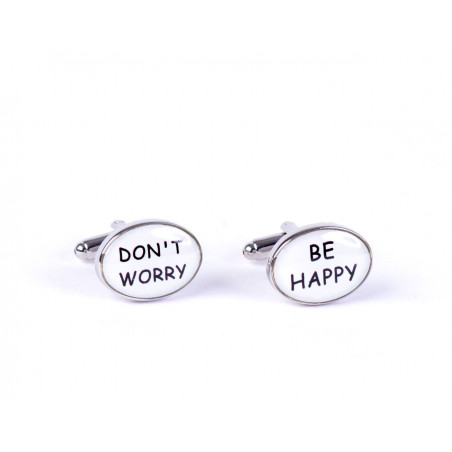 "Don't Worry, Be Happy" Cufflinks