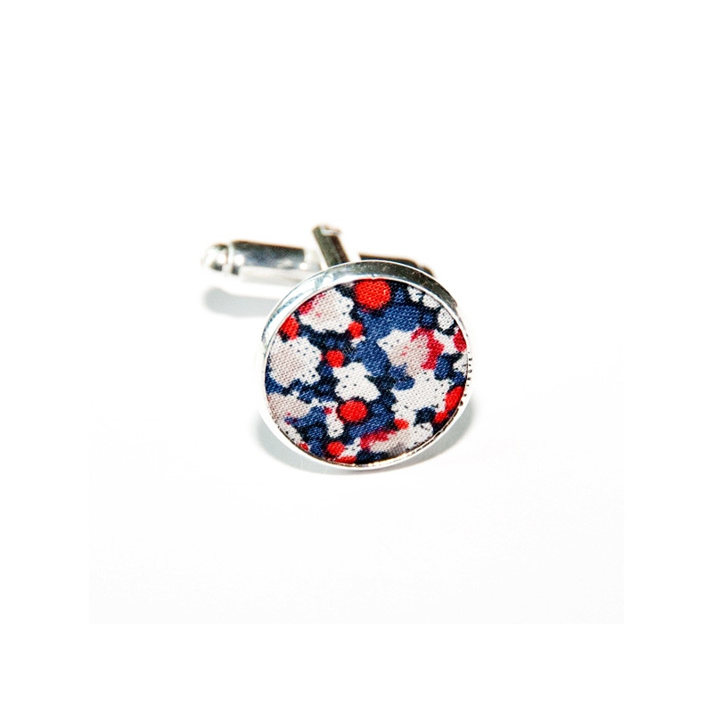 Boutons de manchette Tissu pepper marine