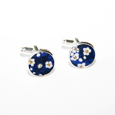 Mitsi Valeria Blue Liberty Fabric Cufflinks