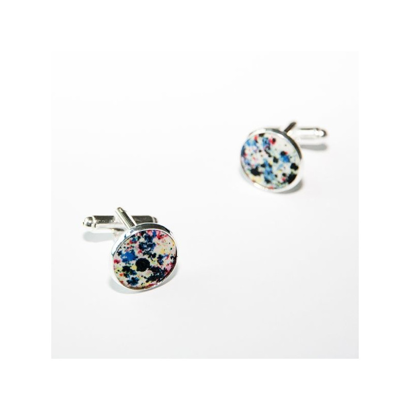 Boutons de manchette Tissu Melly Multicolore