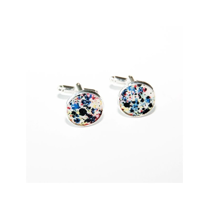 Boutons de manchette Tissu Melly Multicolore