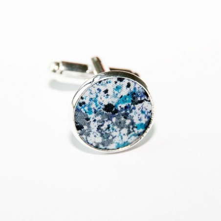 Melly Blue Liberty Fabric Cufflinks