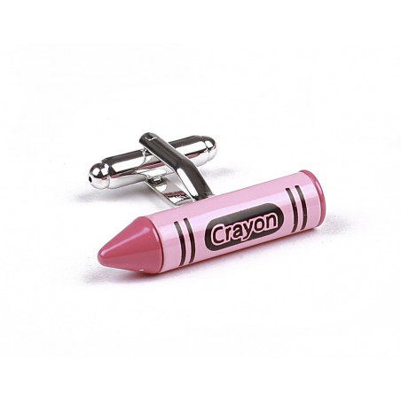 Pink Crayon Cufflinks