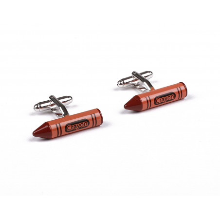 Orange Crayon Cufflinks