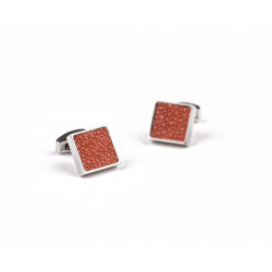 Orange Galuchat Cufflinks