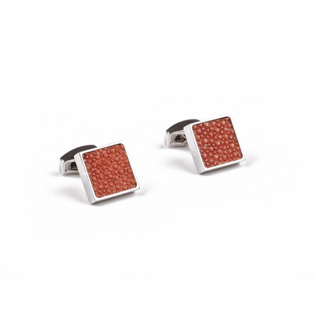 Orange Galuchat Cufflinks