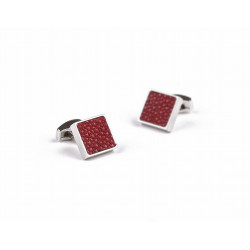 Red Shagreen Cufflinks...