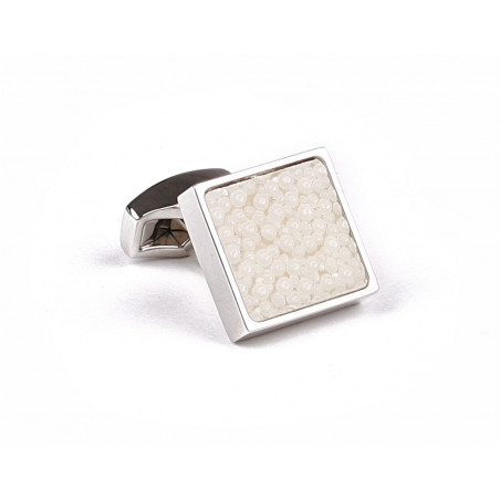 White Galuchat Cufflinks