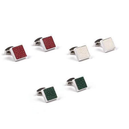 Royal Blue Shagreen Cufflinks (Galuchat)