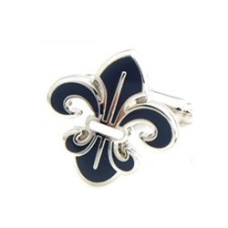 Navy Blue Fleur-de-Lis...