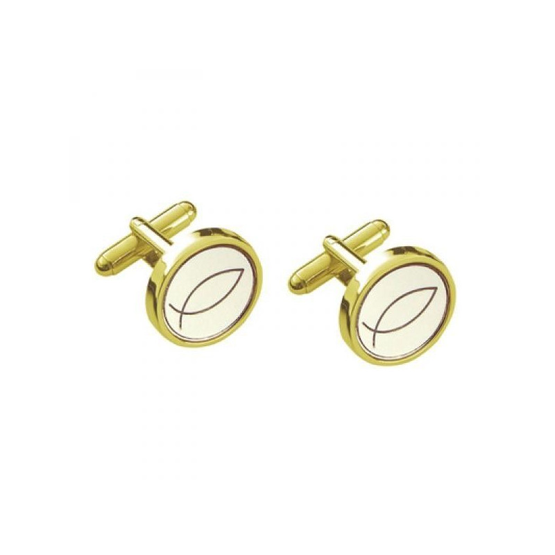 Boutons de manchette Ichtus III (doré)