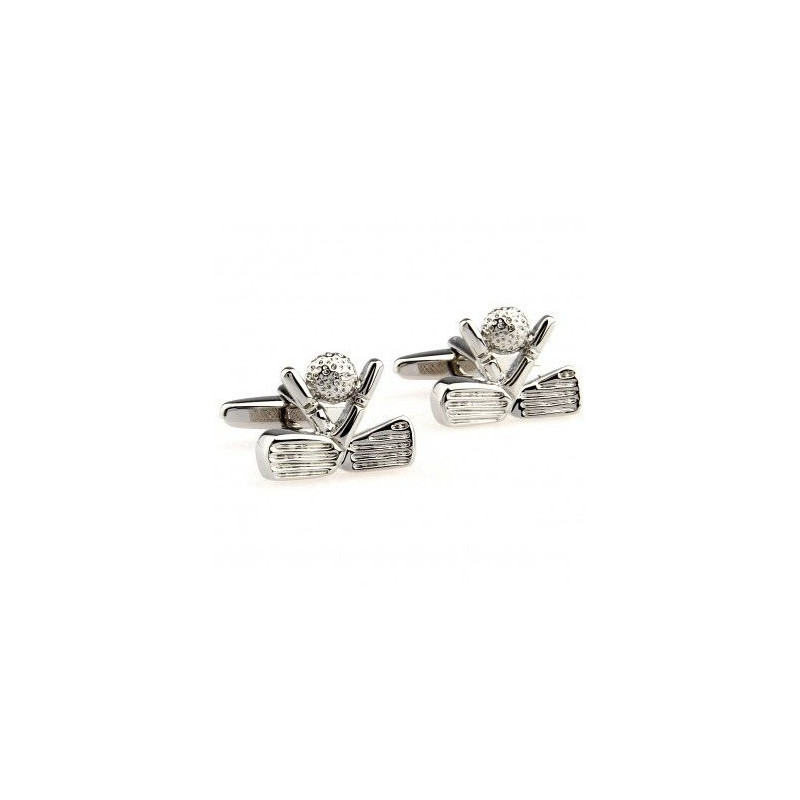 Boutons de manchette Clubs de golf + balle