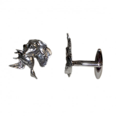 Hunting Dog & Duck Lapel Pin