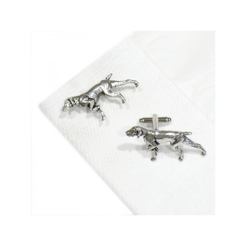 Boutons de manchette Chien de chasse : Pointer