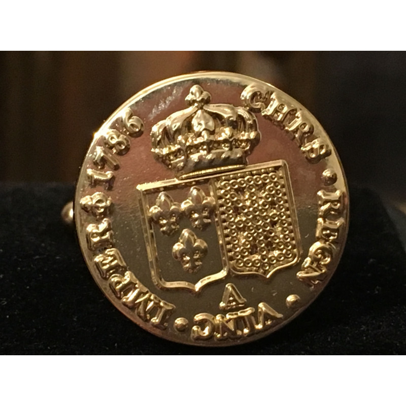 Gold Louis Coin Cufflinks
