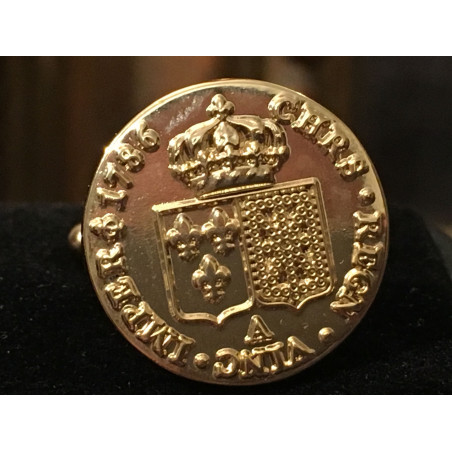 Gold Louis Coin Cufflinks