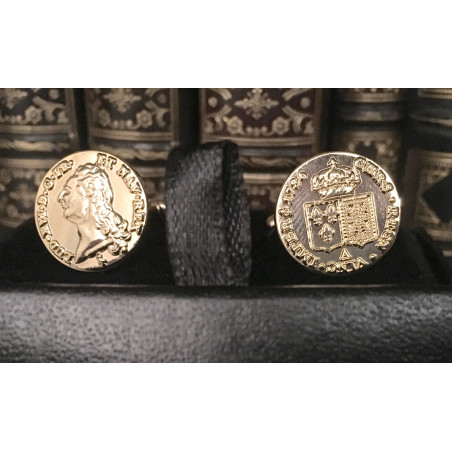 Gold Louis Coin Cufflinks