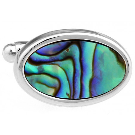 Iridescent Mother-of-Pearl Cufflinks (Oval)