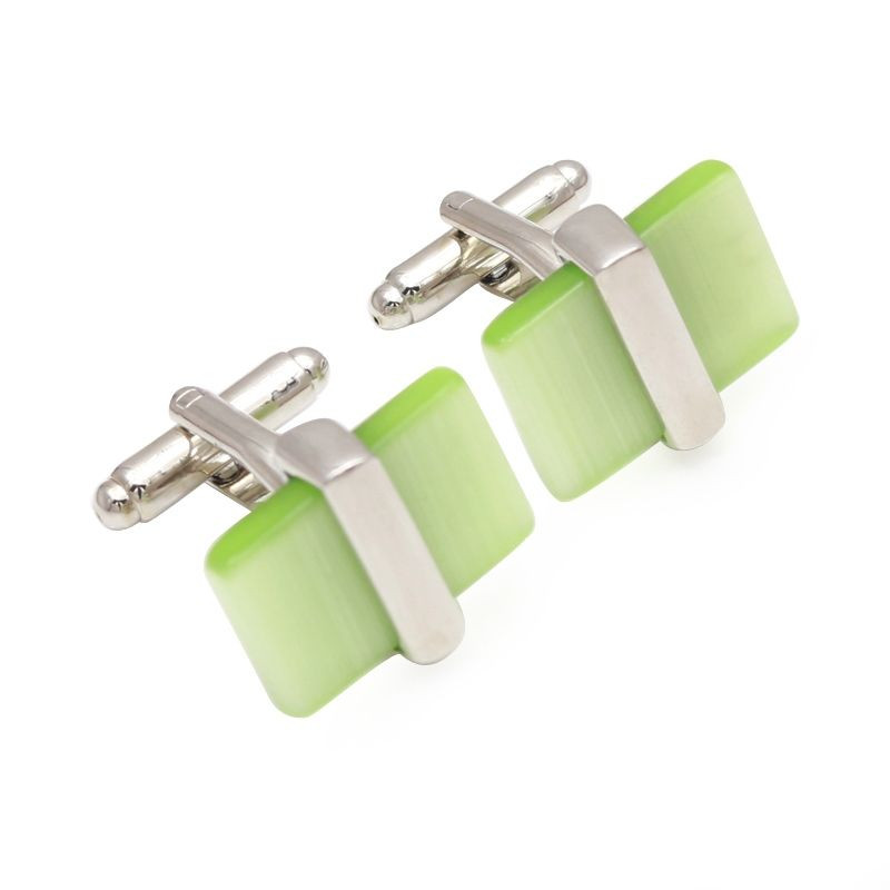 Boutons de manchette Opale verte