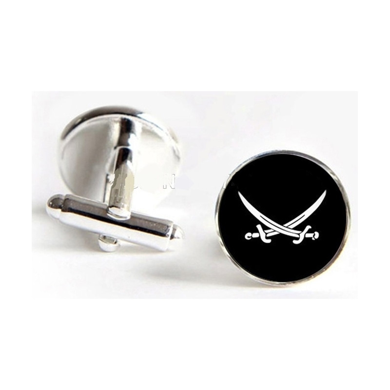 Boutons de manchette Pavillon Pirate & corsaire