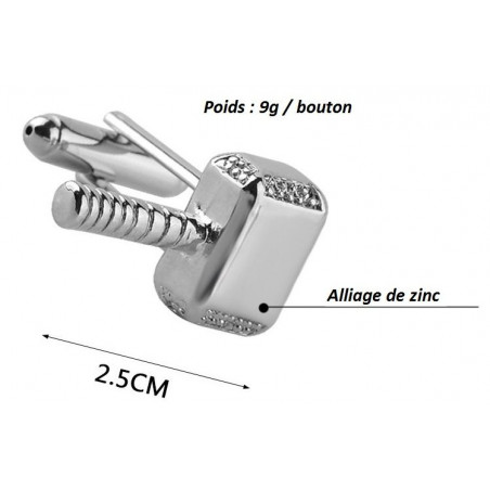Thor's Hammer (Mjölnir) Cufflinks