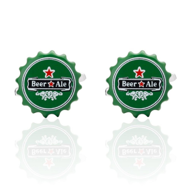 Boutons de manchette Capsule de bière