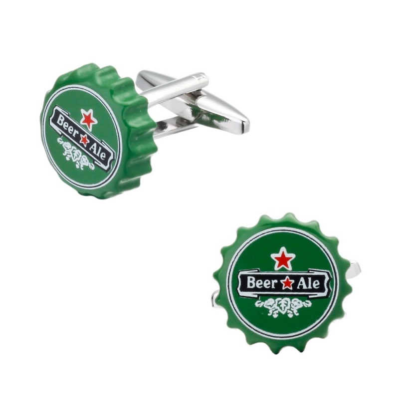 Boutons de manchette Capsule de bière