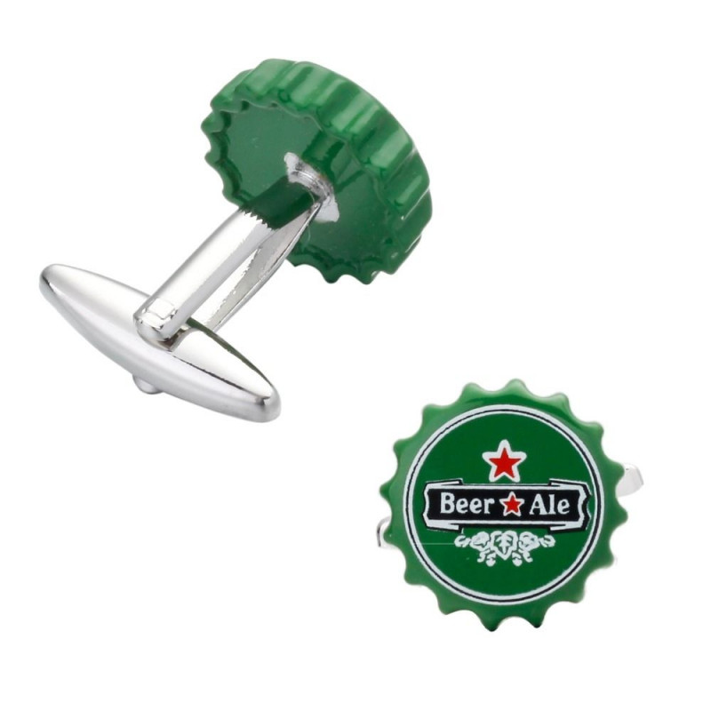 Boutons de manchette Capsule de bière