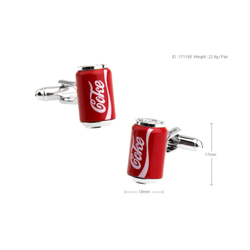 Boutons de manchette Canette de Coca