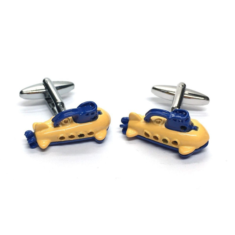 Boutons de manchette Yellow Submarine (version bleue et jaune)