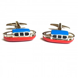 River Barge Cufflinks (Colour)