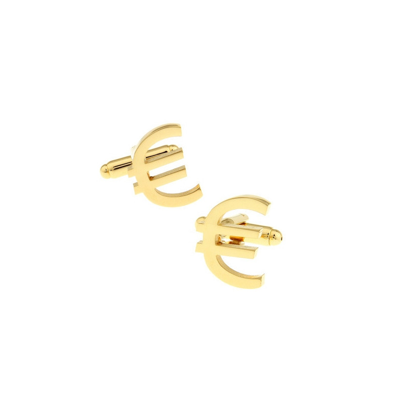 Boutons de manchette Euro (doré)