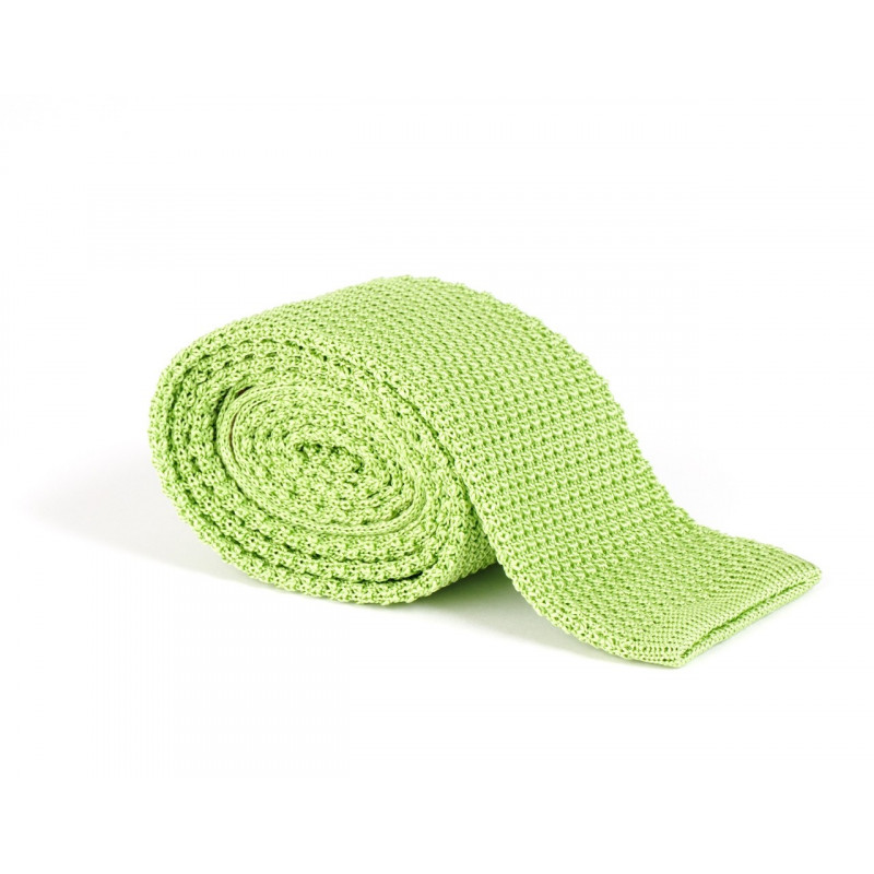 Cicada green knitted tie