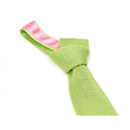 Cicada green knitted tie